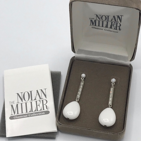 Nolan Miller Jewelry - Nolan Miller Dramatic White Drop Earrings